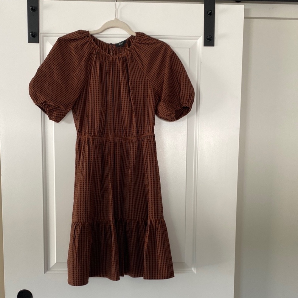 Rails Khloe  seersucker puff sleeve gingham minidress